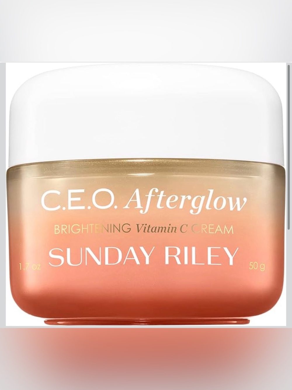 Sunday Riley C.E.O. Afterglow Brightening Vitamin C Cream Face Moisturizer 1.7oz
